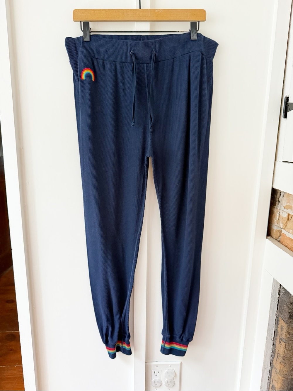 AVIATOR NATION navy waffle jogger